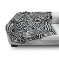 thumbnail image 3 of Tribal Soft Flannel Fleece Throw Blanket, Abstract Composition of Geometric Forms of Maori Pattern for Background, Cozy Plush for Indoor and Outdoor Use, 60" x 80", Black and White, by Ambesonne, 3 of 6