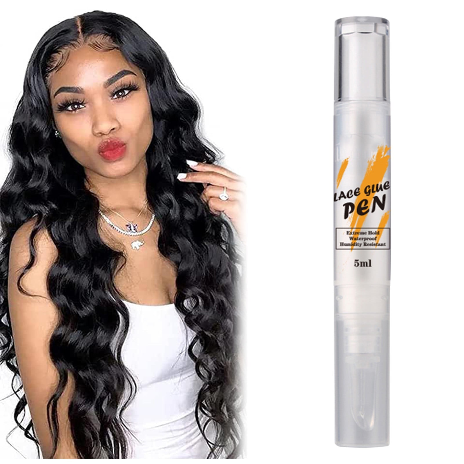 Beauty Wig Glue Pen Swivel White Glue Waterproof Lace Head Cover Glue Pen For Light Of Poly And