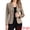 Desert Tan, variant on Women's Faux Suede Lapel Collar Button Down Long Sleeve Blazer XL Desert Tan