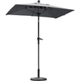 thumbnail image 6 of PURPLE LEAF 6' x 4' Rectangular Outdoor Table Umbrella with Crank and Tilt, Aluminum Frame Patio Market Sun Umbrella, 8 Sturdy Ribs, Light Gray, 6 of 10