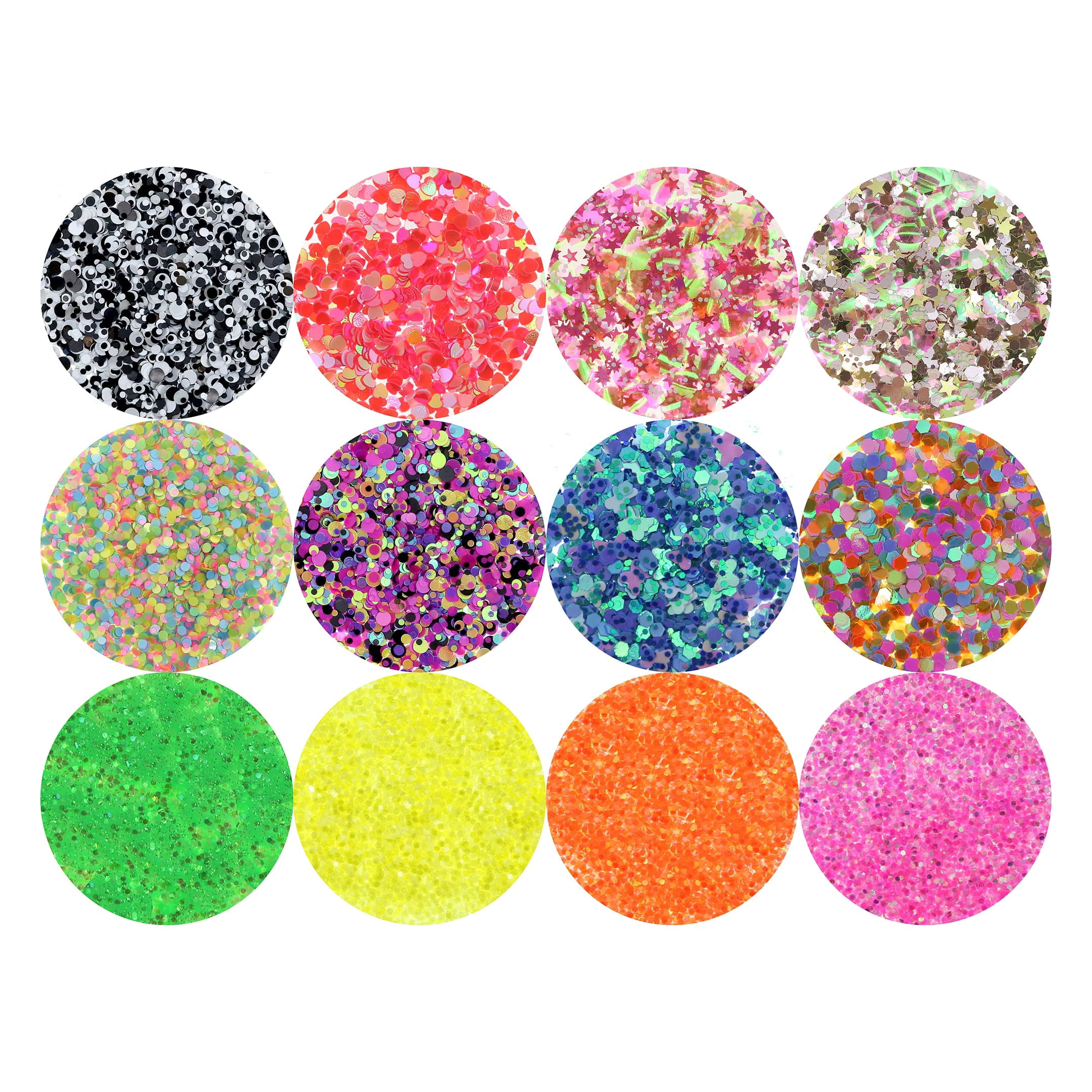 12 Packs: 12 ct. (144 total) Black Light Reactive Shaped Glitter by Creatology