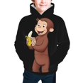 thumbnail image 2 of Youth Curious George Hoodies Boys & Girls Hooded Sweatshirt Over 7 Years Kids Pullover Long Sleeve Hoody Tops, 2 of 5