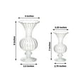 thumbnail image 3 of Efavormart Set of 4 Clear Nordic Style Glass Flower Vases with Petals Texture, Vintage Transparent Bud Planter Vase Centerpiece Floral Arrangements - 7",9", 3 of 5