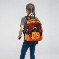 thumbnail image 5 of Naloa Halloween Pumpkin Print Lightweight DayBackpack Suitable for school, work, shopping, travel, etc., 5 of 5