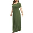 thumbnail image 3 of EOYWHK Sundresses for Women 2025 Plus Size Sleep Dress Casual Loose Baggy Pockets Floor Length Dress Nightwear Loungewear ,XL-5XL, 3 of 7
