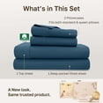 thumbnail image 4 of California Design Den Queen Bed Sheet Set - 400 Thread Count 100% Cotton Sheets, Soft Sateen, Durable Bedding with Deep Pockets - Peacock Blue, 4 of 9