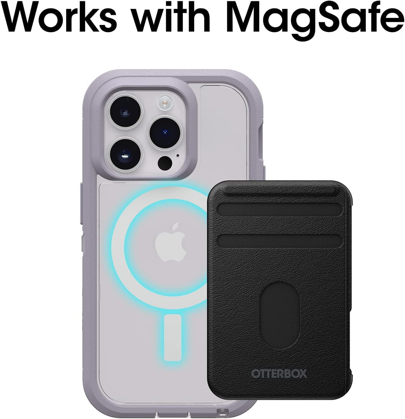 OtterBox iPhone 14 Pro Max (Only) - Defender Series XT Clear Case - Lavender Sky (Purple/Clear) - Screenless - Rugged - Snaps to MagSafe - Lanyard Attachment - Non-Retail Packaging