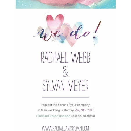 Ombre Hearts Standard Wedding Invitation