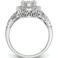 thumbnail image 2 of 14K White Gold Complete Diamond Cluster Engagement Ring (Size 7) Made In India rm2393e-075-waa, 2 of 5
