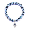 thumbnail image 2 of Pulsera con colgante de mariposa de Palma de ojos malvados azul clásico, cadena de cuerda elástica de deseos, pulsera de cuentas de resina para mujer, regalo de joyería Tan Jianjun  unisex, 2 of 2
