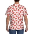 thumbnail image 3 of Bixox Men's Strawberry Flower Printed Short Sleeve Skinny Athletic T-Shirt, 3 of 6