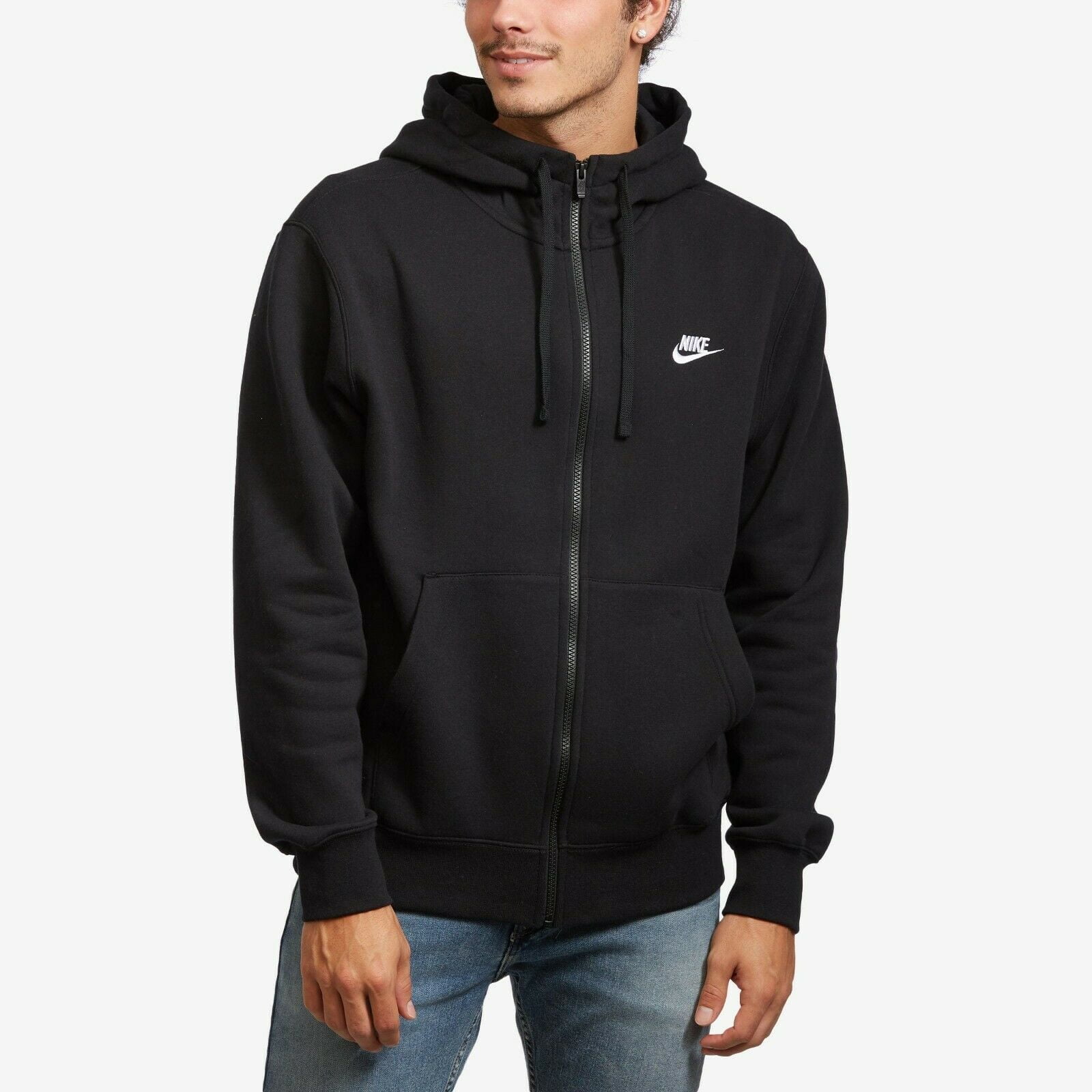 nike sportswear club fleece hoodie black