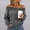 Gray, variant on Wine Oversized Off Shoulder Long Sleeve Sweatshirt for Women Relaxed Casual Pullover Top,Size L