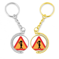 thumbnail image 1 of Logo extranjeros Anillo de oro de metal llavero llavero, 1 of 4