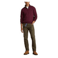 thumbnail image 2 of $125 Polo Ralph Lauren Long Sleeve 1/2 Zip Sweater , Wine Heather , L, 2 of 2