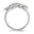 thumbnail image 2 of Sterling Silver Rhodium-plated CZ Leaf Ring - Size 6, 2 of 3