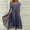Purple, variant on Azrian Summer Dresses,Plus Size Women Dress Women Solid Half Sleeve Round Neck Lace Chiffon Mesh Waist Party Dresses
