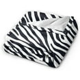 thumbnail image 3 of Leopard Print Animal Tiger Stripes Throw Blanket Ultra Soft Warm All Season Zebra Texture Decorative Fleece Blankets for Bed Chair Car Sofa Couch Bedroom 50"X40", 3 of 6