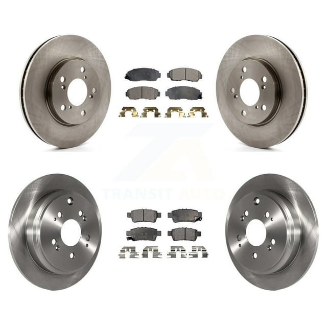 Transit Auto Front Rear Disc Brake Rotors and Ceramic Pads Kit for Car 2005-2010 Honda Odyssey K8T-101280