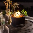 thumbnail image 4 of 15" Propane Tabletop Round Steel Fire Pit, 40000 BTU with Lava Rocks, 4 of 8