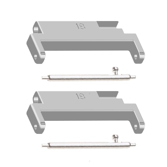 For 18mm-20mm Smartwatch Accessory Straps Metal Link Attachment Adjustable Connector Adapters Replacement 2pcs