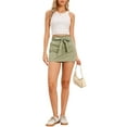 thumbnail image 2 of INSPIRE CHIC Skort Skirts for Women Casual High Elastic Waist A Line Mini Skirt with Pockets L Green, 2 of 6