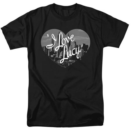 I Love Lucy Nostalgic City S/S Adult 18/1 T-Shirt Black