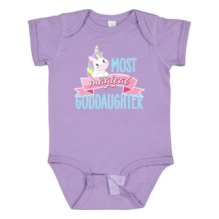 

Inktastic Most Magical Goddaughter- Cute Unicorn Gift Baby Girl Bodysuit