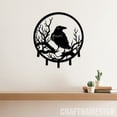 thumbnail image 5 of Craftnamesign Custom Raven Metal Key Holder, Crow Moon Decor, Metal Coat Rack, Metal Key Hanger, 5 of 5