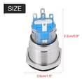thumbnail image 2 of HELIAHO 12V DC LED Car Engine Start Stop Push Button Switch Ignition Starter Switch Universal Metal Press LED Push Button Switch White(Silver) CJ911-60677, 2 of 8