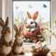 thumbnail image 5 of Uuiauoio 1 Sheet Easter Window Clings for Glass Windows, Easter Egg Bunny Butterfly Stickers Spring Window Clings Decorations, Spring Windows Decals for Home Office Party Decor, 5 of 6