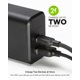 thumbnail image 2 of Bloque cargador USB C Mophie GaN de 60 W con puerto USB A, cargador de pared rápido para iPhone, iPa, 2 of 6