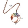 thumbnail image 2 of Colgante con piedras de chakra multicolores con forma de árbol de la vida Circe Boutique, 2 of 3