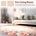 thumbnail image 2 of ODIKA 4'x6' Machine Washable Non-Slip Area Rug, Romantic Floral Dream High Traffic Rug, Rose, 221462, 2 of 7