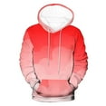 thumbnail image 5 of Timoontee Men's Gradient Color Hoodies Pullover Long Sleeve Tops Fall Casual Hiking Jogger Sports Hooded Sweatshirts Kangaroo Pocket Sweatshirts Red M, 5 of 5