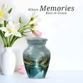 thumbnail image 4 of Waterfall Funeral Cremation Urns For Human Ashes Adult Woman, 1 Large Decorative Urn For Ashes Adult Female Mom, Small Keepsake Urns For Men Set Of 4, Blue Urn For Male, 10&3 Inch, 4 of 7