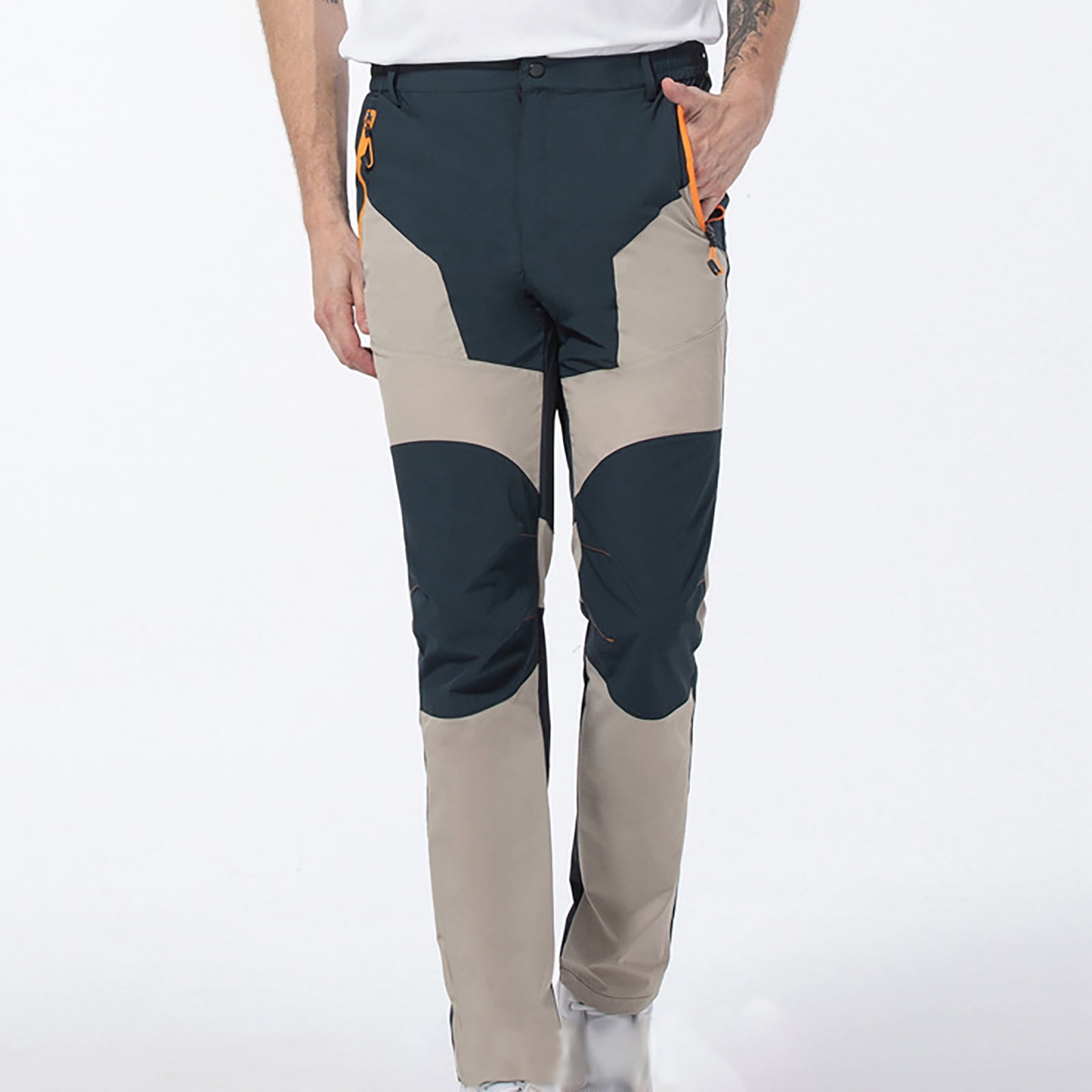 PMUYBHF Male Men's Pants Cargo Zipper Snow Fashion Men's