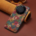 thumbnail image 4 of For Huawei Mate 60 Phone Case Fashionable Flower Design PU Leather+PC+TPU Cover - Winter / Blue, 4 of 4