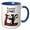 Blue/White, variant on 3drose, Cute Funny Exercise Stinks Skunk on Treadmill Cartoon, 15oz Two-tone Blue Mug
