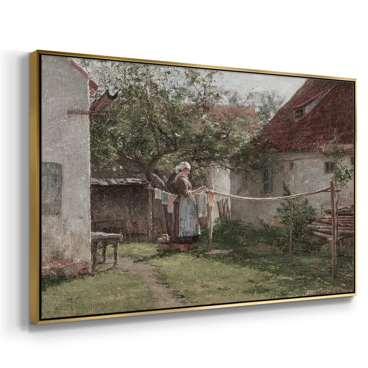 Vintage Landscape-CCCLXII By Wexford Home Framed in Gold Wood Gallery Wrapped Canvas 17 in. x 25 in.