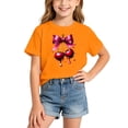 thumbnail image 2 of WhouRiu Girls Fashion Graphic Tees Back To School Kids Short Sleeve Crew Neck Tshirt Comfortable Cute Casual Summer T Shirts,8-10 Years, 2 of 5