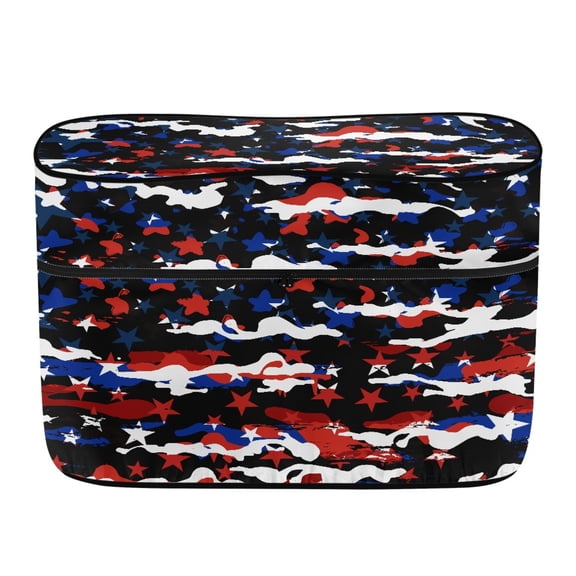 Psesaysky American Star Camouflage Propane Tank Cover Table for, Durable Dual Propane Tank RV Cover with Polyester Fabric Front Zipper RV Propane Tank Cover for Camping