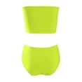 thumbnail image 5 of EYNMVR Women's Bandeau Bikini Sets Removable Straps Lace Up Swimsuits High Waisted Two Piece Bathing Suits, 5 of 5