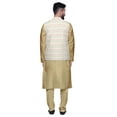 thumbnail image 3 of Atasi Solid Kurta Pajama & Printed Nehru Jacket Set For Mens Party Wear, 3 of 3