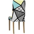 thumbnail image 2 of ZHANZZK Geometric Pattern in Memphis Style Stretch Chair Cover Protector Seat Slipcover for Dining Room Hotel Wedding Party Set of 1, 2 of 5