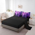 thumbnail image 3 of King Dragon Comforter Set 7 Piece ,Gothic Purple Rose Skull Dragon Bed In A Bag With Sheets,Western Fantasy Animal Bedding Set Nebulas Magical Wildlife Bed Set, 3 of 5