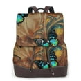 thumbnail image 1 of Balery Vintage Butterfly Green Mochila de Cuero para Mujeres, Gran Capacidad, Bolsa de Viaje Multifuncional, Mochila de Cuero y Bolsa de Hombro para Mujeres, 1 of 4