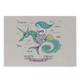 thumbnail image 1 of Mermaid Cutting Board, Nursery Cartoon Design Creature on Seahorse Fantasy World Elements, Decorative Tempered Glass Cutting and Serving Board, in 3 Sizes, by Ambesonne, 1 of 2
