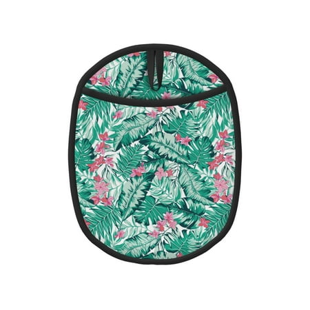 

palm leaves Pot Holders for Kitchen - Heat Resistant Oven Mitts Hot Pads with Pocket Non Slip Silicone Pot Holders Cuteness Hanging Loop Potholders for Kitchen Baking