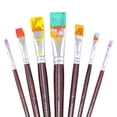 thumbnail image 2 of Set de pinceles planos TRANSON de nylon sintético, 7 piezas, 2 of 6